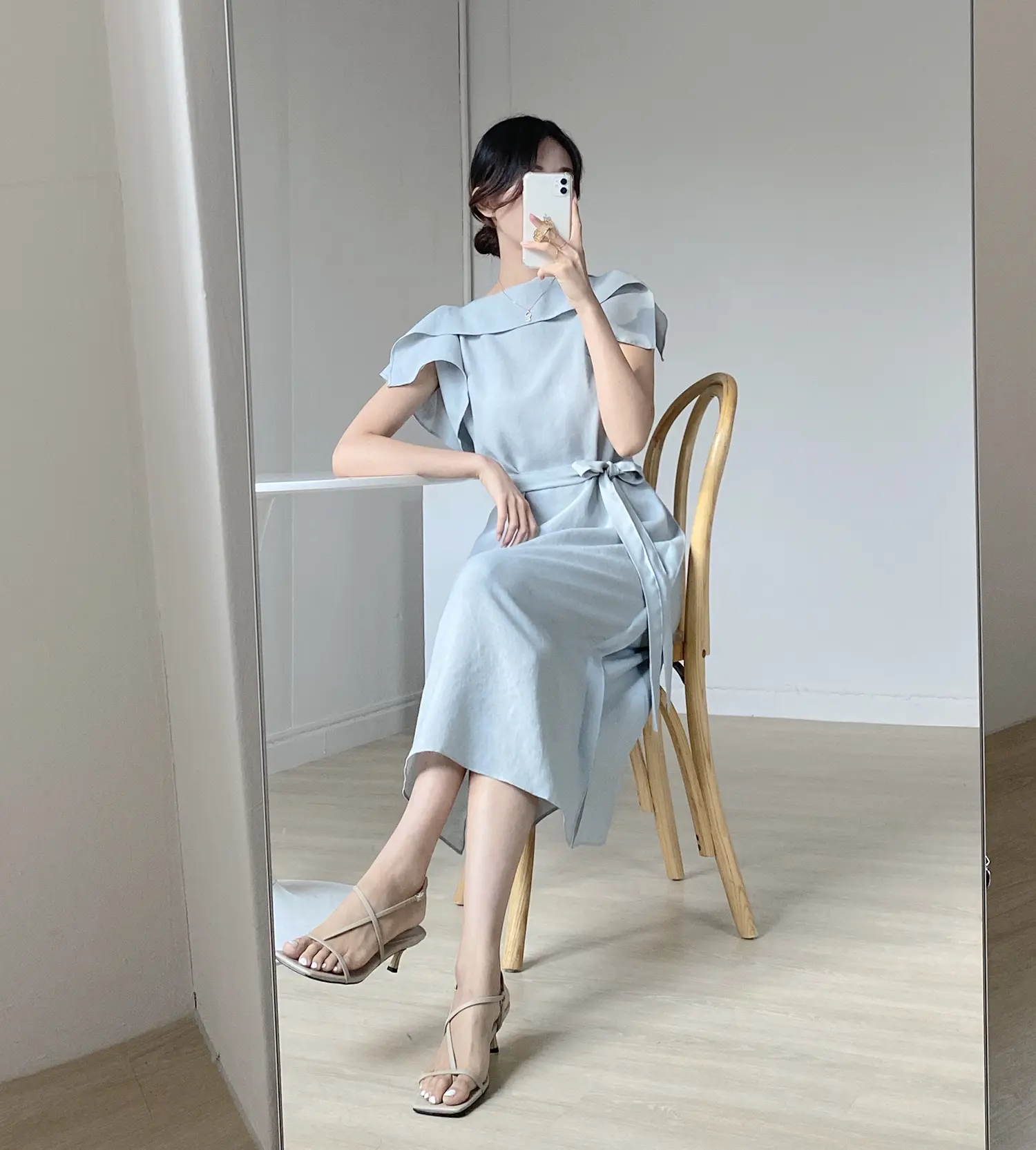 여름용 단추 없이 루즈핏 원피스 상세 이미지 18