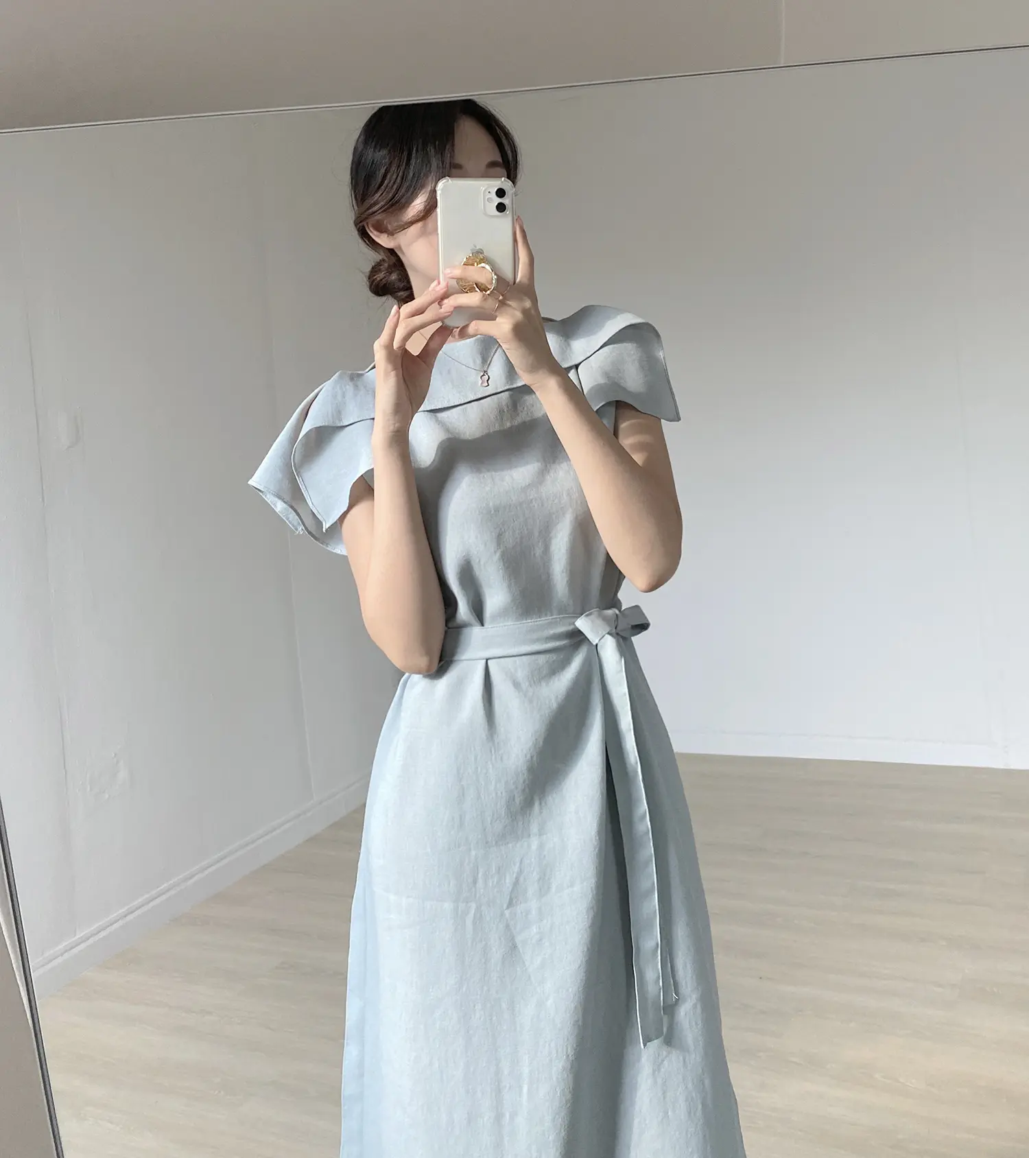 여름용 단추 없이 루즈핏 원피스 상세 이미지 28