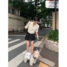 批发<b class='q'>韩国</b>性感露背上衣短袖西装外套女2024夏季新款小心机气质短款衬衫