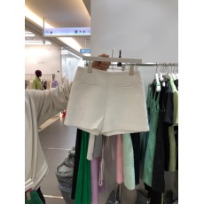 批发韩国东大门2025冬季新款时尚纯色a字阔腿<b class='q'>短裤</b>高腰粗花呢休闲裤女