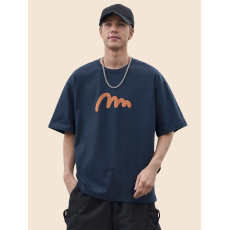 批发高品质男士纯棉T恤短袖重磅240G精梳棉舒适宽松上衣落肩男装体恤