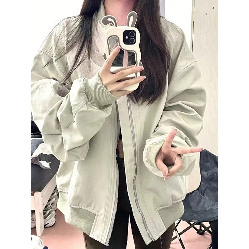 American retro chic2024 new bomber jacket design niche spring and autumn baseball uniform