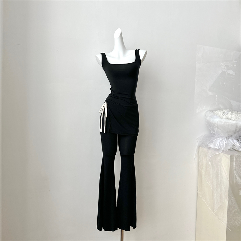 WENWAN walking suit, skin-friendly ~ Slimming, strappy casual trousers and camisole suit