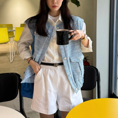 批发26春 韩国代购 小香风马甲 轻奢名媛气质马夹女 轻熟<b class='q'>通勤</b>夹克上衣