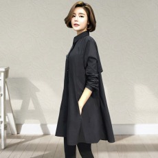 批发女装加<b class='q'>大码</b>衬衫春装新款中长款韩版宽松上衣胖mm洋气衬衣时尚