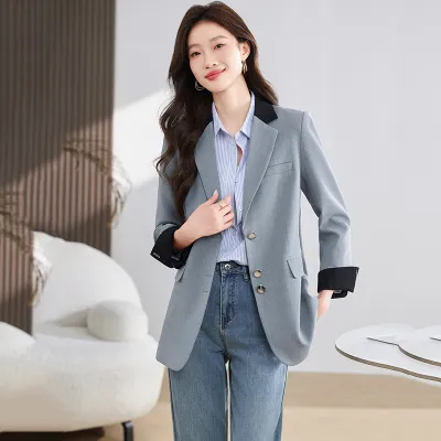 洋气时髦西装外套女2024秋季新款韩式英伦风气质OL设计感西服外衣