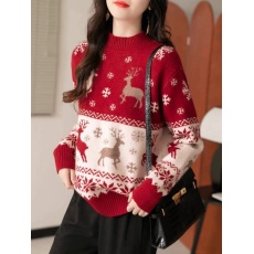 批发炸街<b class='q'>亲子装</b>秋冬新款潮过年拜年装网红<b class='q'>母女</b>装洋气毛衣针织外套