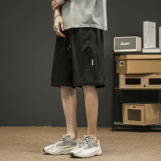 批发夏季卫裤男士百搭重磅休闲运动短裤青少年宽松大裤衩透气五分裤子