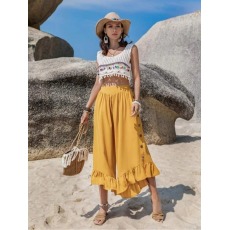 批发<b class='q'>欧美</b>外贸新品亚马逊ebay速卖通镂空流苏吊带波西米亚民族风小背心