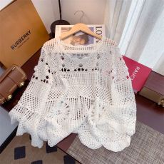 批发慵懒风薄款复古刺绣镂空蕾丝防晒针织衫女2024夏季新款设计感罩衫