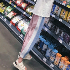 批发官图 全涤 束脚裤女灯笼裤夏季<b class='q'>雪纺</b><b class='q'>哈伦裤</b>宽松垂感休闲萝卜裤子