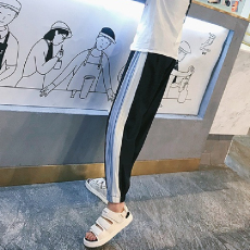 批发官图 全涤 束脚裤女灯笼裤夏季<b class='q'>雪纺</b><b class='q'>哈伦裤</b>宽松垂感休闲萝卜裤子