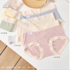 批发推广价 混色5条 60支<b class='q'>莫代尔</b>棉罗纹中腰<b class='q'>女</b>士<b class='q'>内裤</b>90/135斤