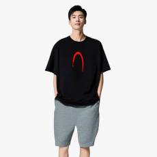 批发男士纯棉短袖T恤重磅240G精梳棉长绒棉上衣青春宽松落肩袖男装