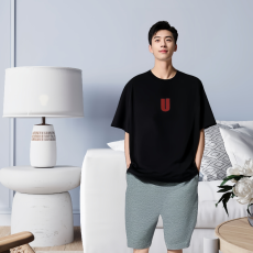 批发男士纯棉短袖T恤重磅240G精梳棉长绒棉上衣青春宽松落肩袖男装