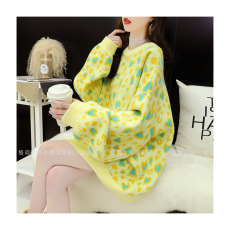 批发甜美日系小清新<b class='q'>毛衣</b>女<b class='q'>中长款</b>2025新款早秋宽松慵懒风针织衫