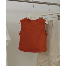 批发<b class='q'>韩国</b>东大门2026夏季新款纯色无袖背心修身百搭圆领上衣女