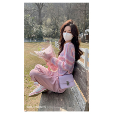 批发GUOGUOWOMEN果果家 短款条纹针织防晒衫女夏长袖薄款宽松开衫上衣