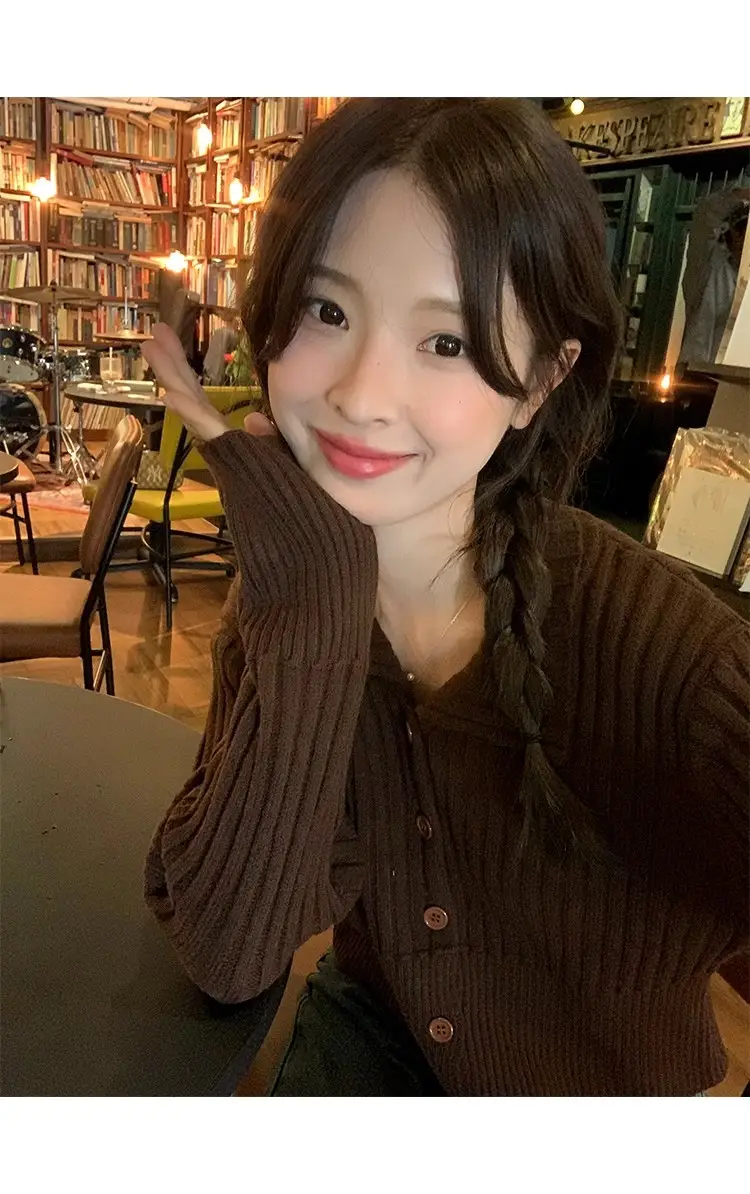 단색 울 카디건 상세 이미지 11