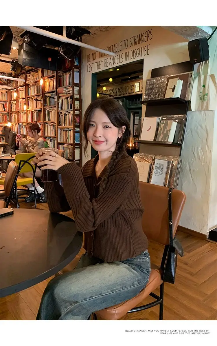 단색 울 카디건 상세 이미지 15