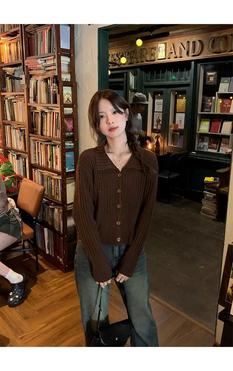 단색 울 카디건 상세 이미지 18
