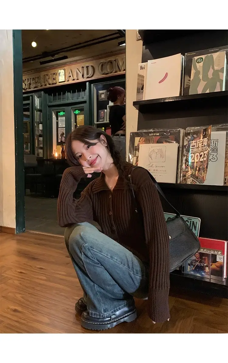 단색 울 카디건 상세 이미지 20