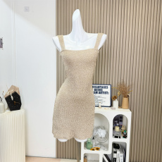 批发DFAY 珠光宝气 被金钱滋养的美女感 金线亮片针织<b class='q'>连衣裙</b>女装夏季