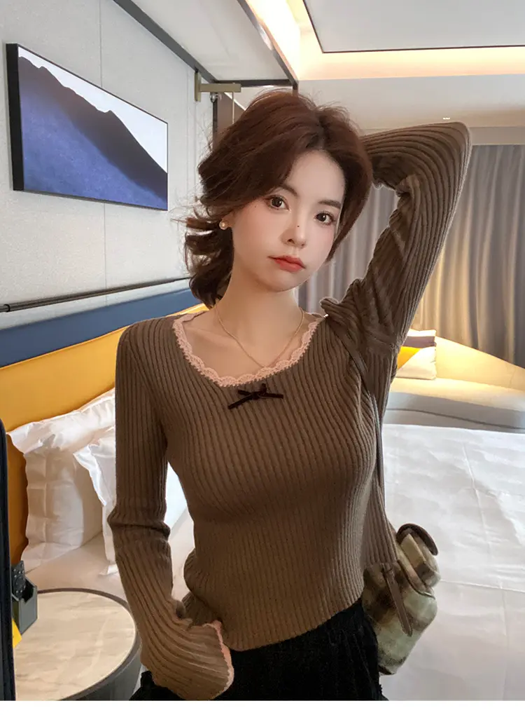 스퀘어넥 레이스 니트 상세 이미지 15