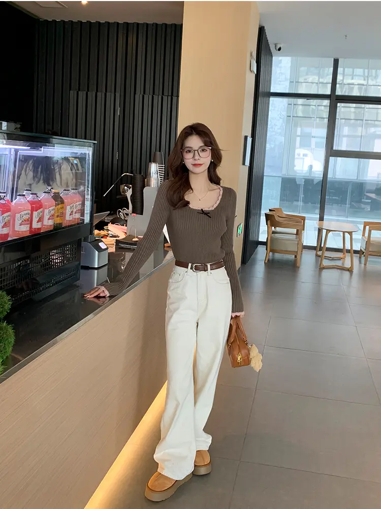 스퀘어넥 레이스 니트 상세 이미지 18