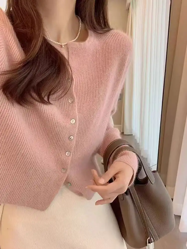 프렌치 블루 니트 가디건 상세 이미지 7