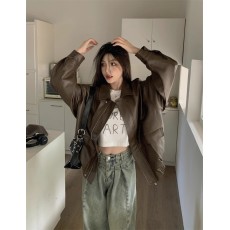 批发原版做法小香风皮衣短外套新款秋冬美式小个子皮夹克春秋上衣