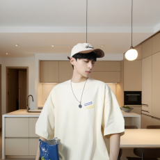 批发男士纯棉短袖T恤男装重磅240G精梳长绒棉百搭男女宽松青年打底衫