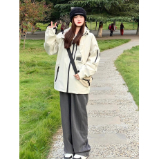 批发机能工装冲锋衣连帽外套女<b class='q'>新款</b>学生宽松休闲<b class='q'>户外</b>爬山美式夹克上衣