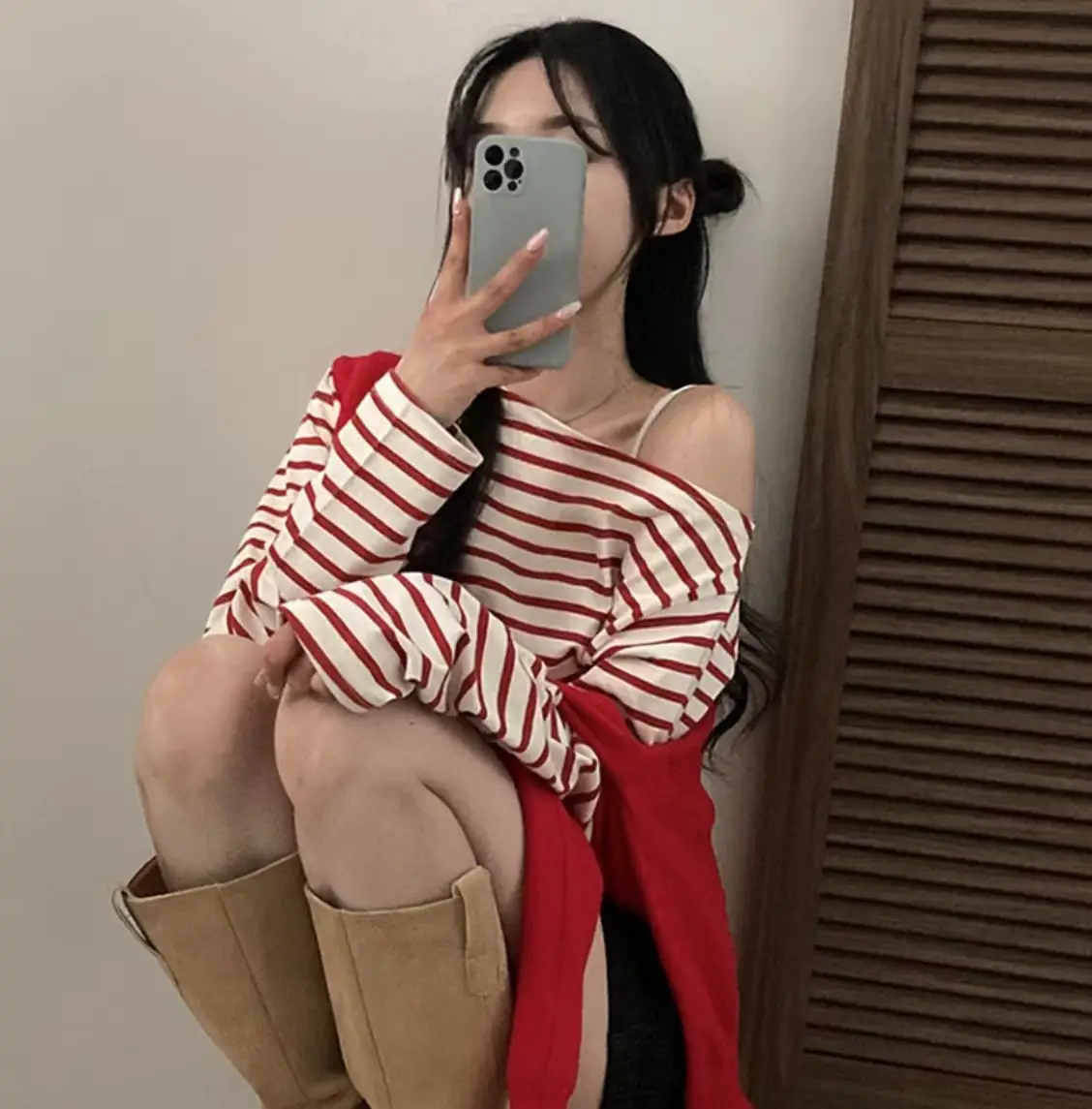 여성 스타일리시한 블라우스 티셔츠 상세 이미지 15