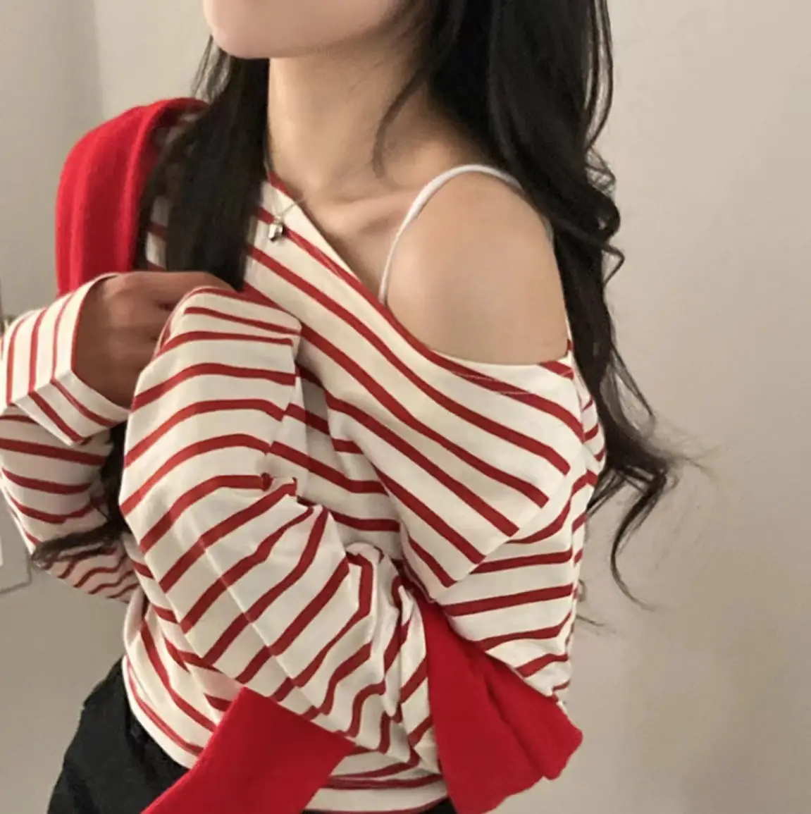여성 스타일리시한 블라우스 티셔츠 상세 이미지 21