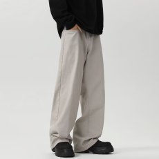 批发灰色牛仔裤阔腿宽松垂感裤子男美式复古高级感拖地长裤潮