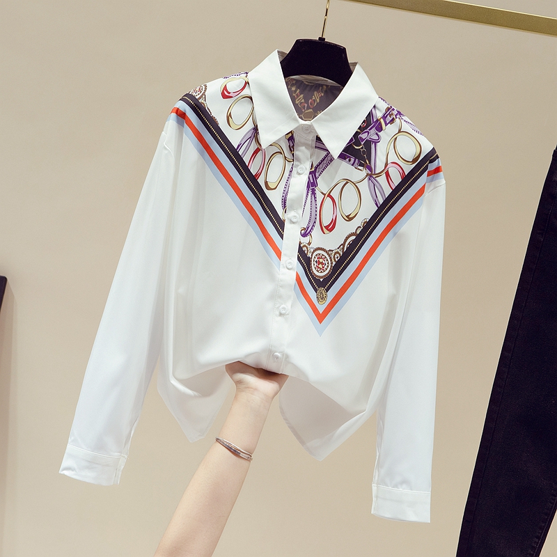 PF18782#衬衫女设计感小众新款百搭雪纺长袖衬衣女女裝貨源服裝批發