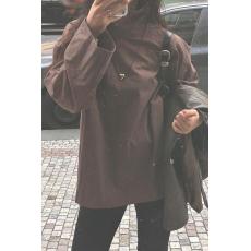 批发尺寸已更新 INS博主款法式小众设计感 纽扣装饰 前后两穿长袖衬衫