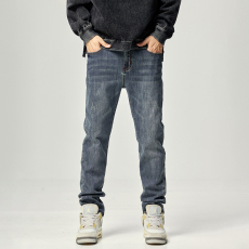 批发实拍新款复古牛仔裤男秋冬经典时尚潮流百搭弹力修身宽松直筒裤男