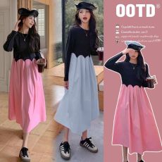 批发大量~2065气质春季网红宽松减龄大码孕妇<b class='q'>连衣裙</b>