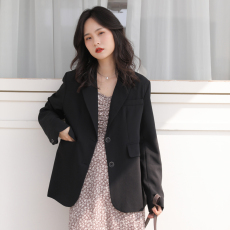 批发实拍2025年秋季新款韩版净色设计感小众复古<b class='q'>修身</b>显瘦西服西装