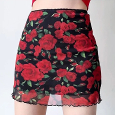 批发<b class='q'>性感</b>弹力高腰网纱半身裙女夏季新款显瘦百搭包臀短裙