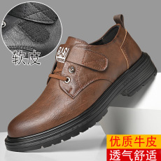 批发厂家直销2024年春秋爆款复古男靴<b class='q'>英伦</b>风工装鞋潮流百搭男士休闲鞋