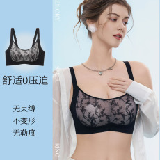 批发超薄兔耳杯舒适内衣女防下垂无痕透气性感蕾丝美背文胸罩夏天必备
