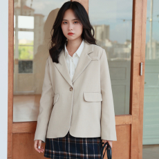 批发实拍2025年秋季新款款港风复古小清新ins气质短款西装<b class='q'>外套</b>