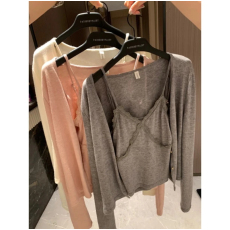 批发路人仙子【<b class='q'>自由</b>的<b class='q'>呼吸</b>】ins风韩系交叉凉爽吊带显瘦两件套XZM0311