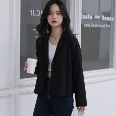 批发实拍2026年<b class='q'>春</b>季新款简约减龄韩版英伦风小个子文艺西服西装