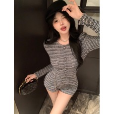 批发实拍实价 法式千金名媛老钱风气质弹力修身<b class='q'>连体</b><b class='q'>裤</b>显瘦包臀连衣裙
