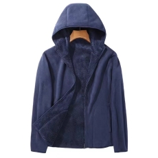 批发实拍保暖珊瑚绒男秋冬连帽双面穿抓绒衣女卫衣开衫摇粒绒情侣外套