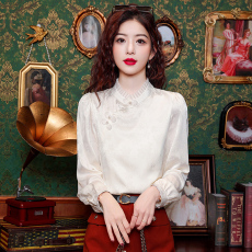 有货！2026春季新款套头小清新淑女雪纺春秋荷叶领灯笼袖长袖